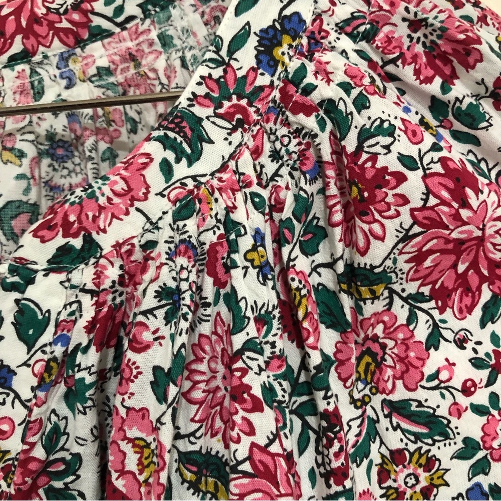 Womens Bohemian Floral V Neck Front tie puff sleeve Blouse. Size XXL. - Picture 9 of 12